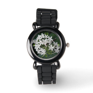Belle Montre de Fleur Tropicale Blanche avec chiff