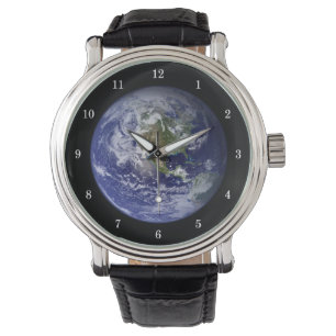 Belle Montre de poignet Planète Terre