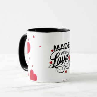 Belle Mug blanche : Fabriquée avec amour