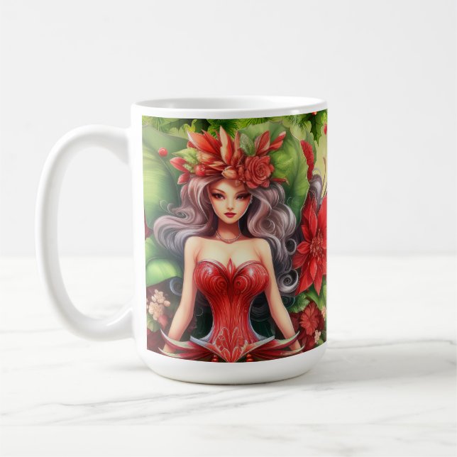 Belle Mug dame de Noël (Gauche)
