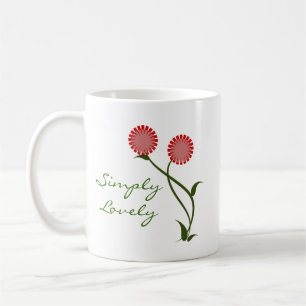 Belle Mug En Fleurs, Rouge