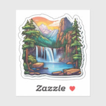 Belle Nature Sticker Carré simple