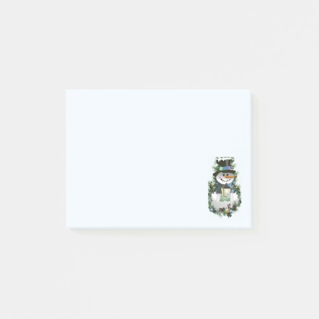Belle note de Noël Snowman Post-it (Devant)