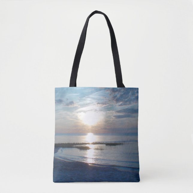 Belle Ocean Sunset Photo Fourre-tout Beach Sac (Devant)