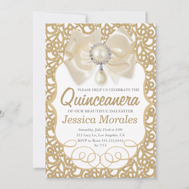 Belle or Quinceanera Célébration Invitation (Devant)
