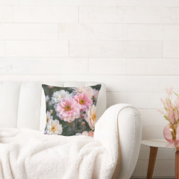 Belle oreiller floral rose