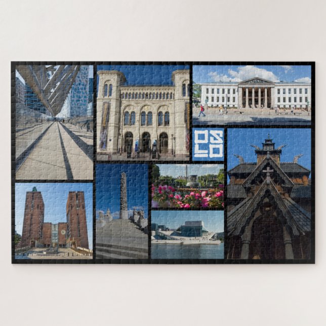 Belle Oslo. horizontale, Norvège, Jigsaw Puzzle (Horizontal)