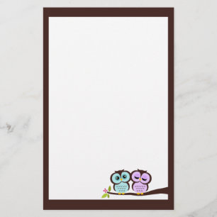 Belle papeterie de hiboux