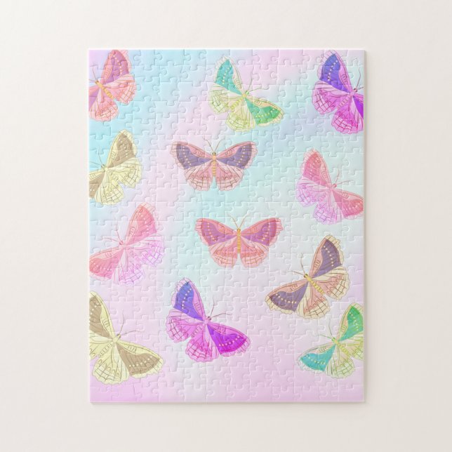 Belle papillons Pastel Puzzle (Vertical)