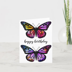 Belle Papillons PERSONNALISÉ Bonne carte d'anniver