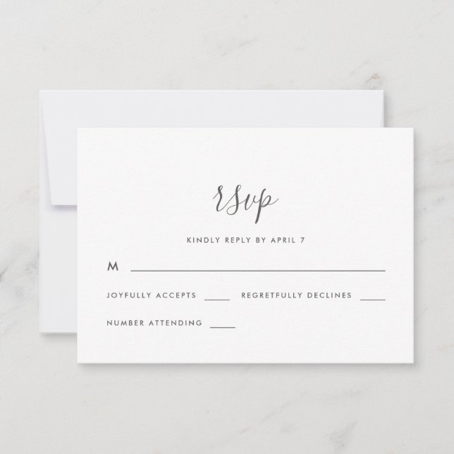 Belle Peach Blush Wedding Rsvp (Devant)