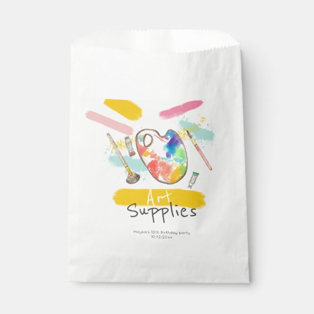 Belle peinture art fête enfant anniversaire sacs d (Devant)