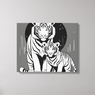 Belle peinture murale en toile