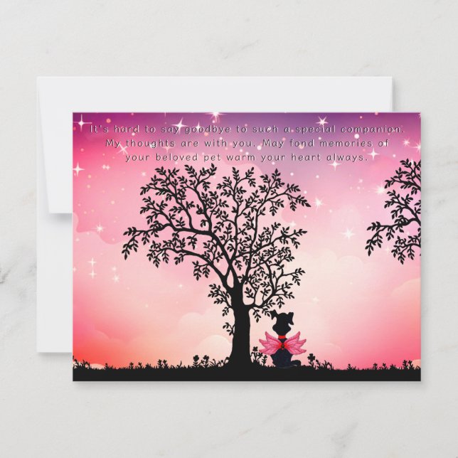 Belle perte d'un chien animal de compagnie Carte d (Devant)