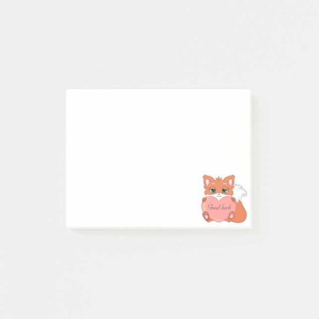 Belle Petite Fox Post-it Notes (Devant)