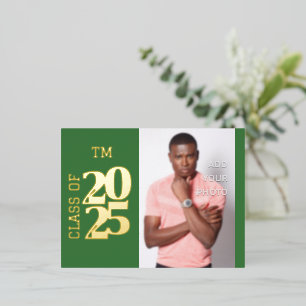Belle Photo Graduation Foil Invitation Carte Posta