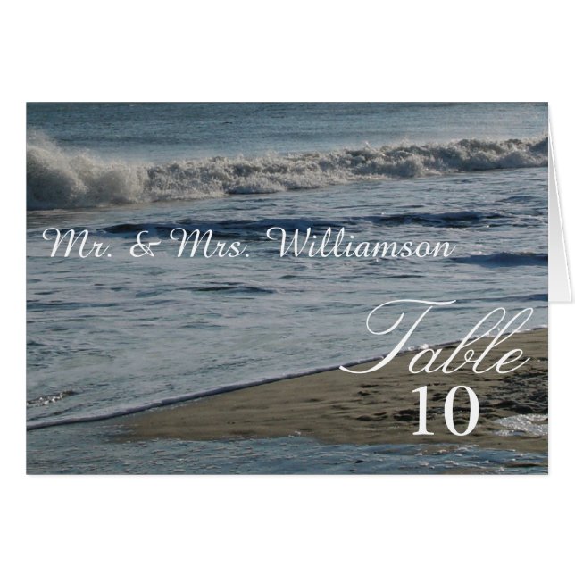 Belle plage et Mariage de sable Cartes de la tente (Devant Horizontal)