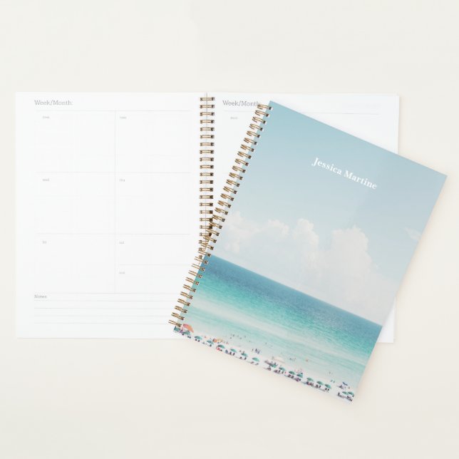 Belle plage Photographie Cool Blue Ocean Skies (Devant avec enveloppe)