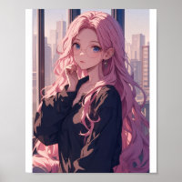 Belle Poster d'Anime Girl - Magnifique oeuvre d'ar