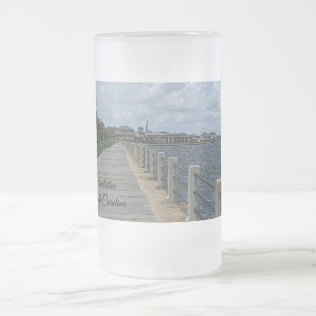 Belle promenade en bord de mer Mug givré (Centre)