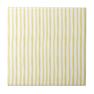 Belle rayures blanches jaunes mignonnes carreaux d