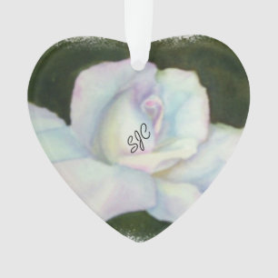 BELLE ROSE BLANCHE VALENTINE ORNAMENT