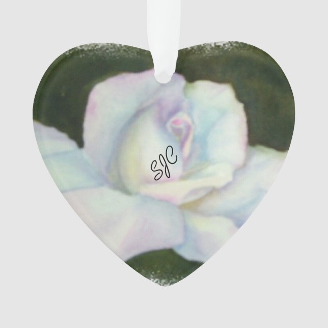 BELLE ROSE BLANCHE VALENTINE ORNAMENT (devant)