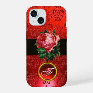 BELLE ROSE ROSE NOIRE DAMAS RUBIS MONOGRAMME