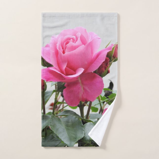 Belle rose rose rose (Serviette à main)