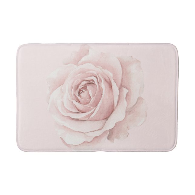 Belle Rose Schöne rosa Blume Badematte (Vorderseite)