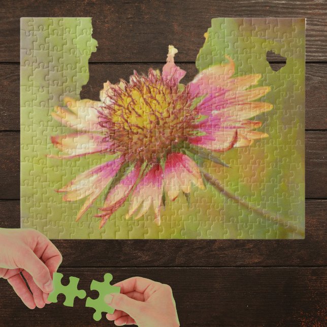 Belle roue Fleur sauvage Art Puzzle (Créateur téléchargé)