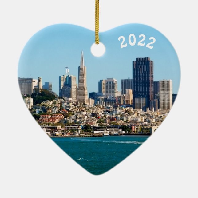 Belle San Francisco, Ornement Cardiaque Céramique (Dos)