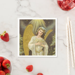 Belle serviette en papier Angel Vintage