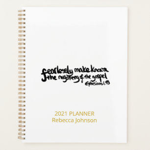 Belle Simple Personnalisé Christian Planner