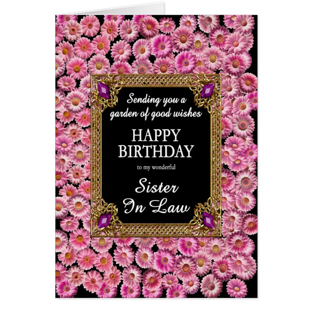 Belle-soeur, Anniversaire Rose (Devant)