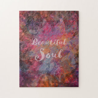 Belle Soul abstrait puzzle de conception feuille