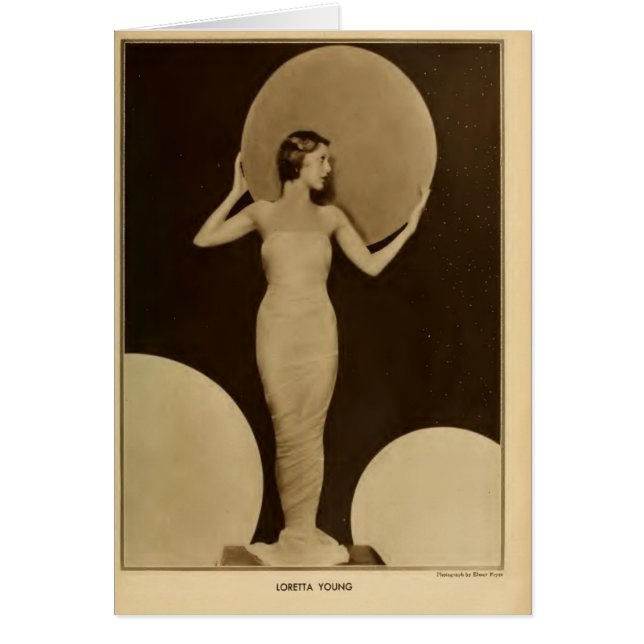 Belle star de cinéma de portrait de Loretta Young (Devant)