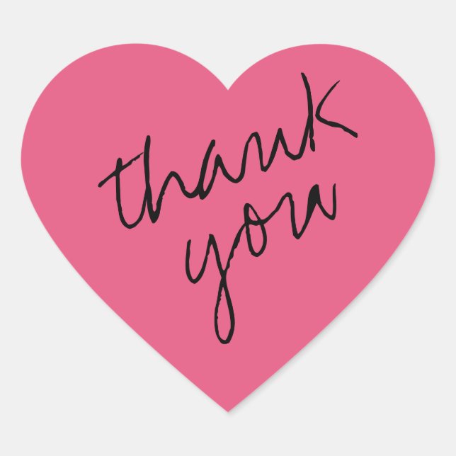 Belle Sticker Merci Coeur Rose (Devant)