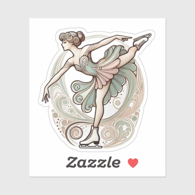 Belle Sticker pour Skater Figure Femme (Feuille)