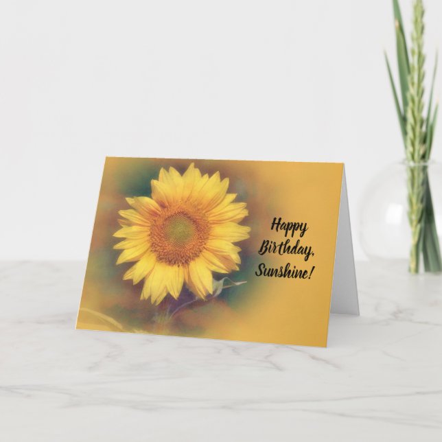Belle Sunshine Sunflower Carte d'anniversaire (Devant)