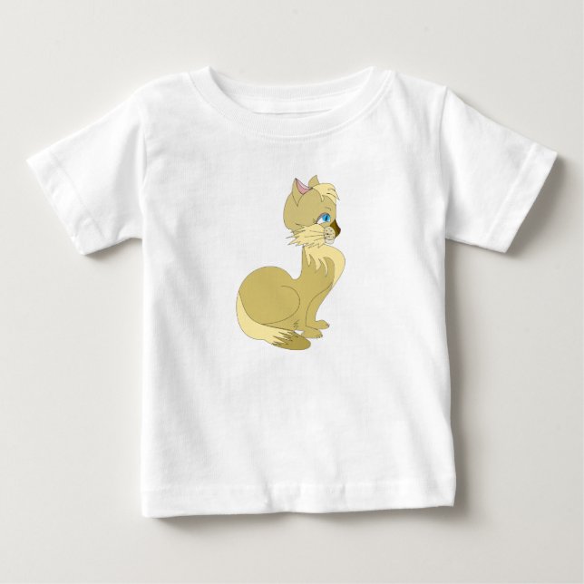 Belle T-shirt bébé chatte (Devant)