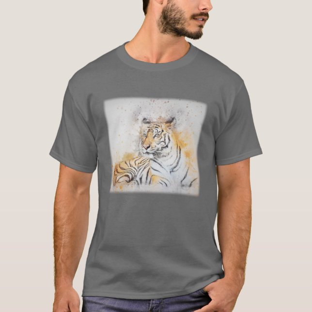 Belle T-shirt Bengale Tiger Peinture (Devant)