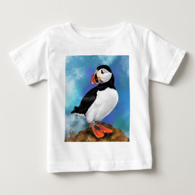 Belle T-shirt Oiseau de Puffin Atlantique (Devant)