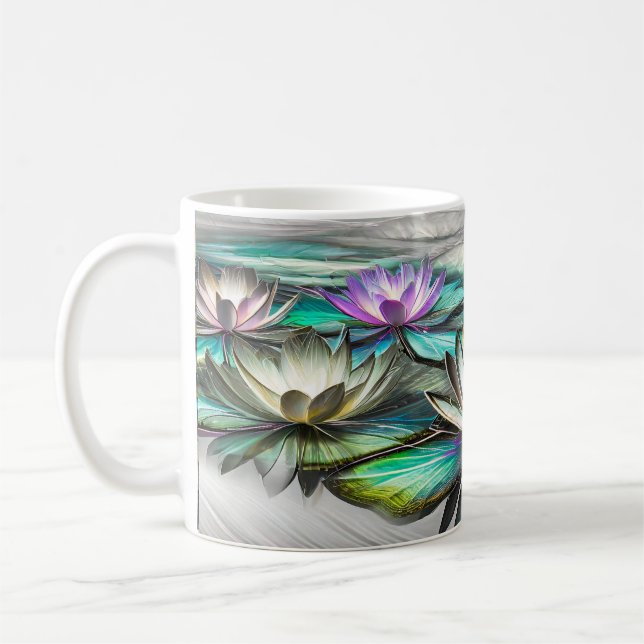 Belle tasse de fleurs de Lotus (Gauche)