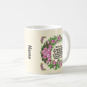 Belle tasse de Vows Mariage Rose