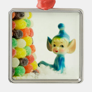 Belle the Pixie Elf Silbernes Ornament