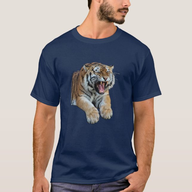 Belle Tigre Bengale Visage & Teeth Photo T-shirt (Devant)