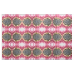 Belle Tissu à motifs floraux de tournesol rose