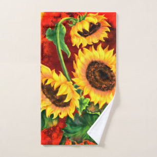 Belle Trois Tournesols - Peinture Art