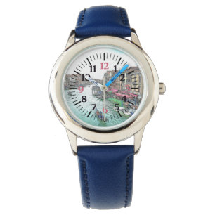 Belle Venise Italie avec chiffres roses Montre